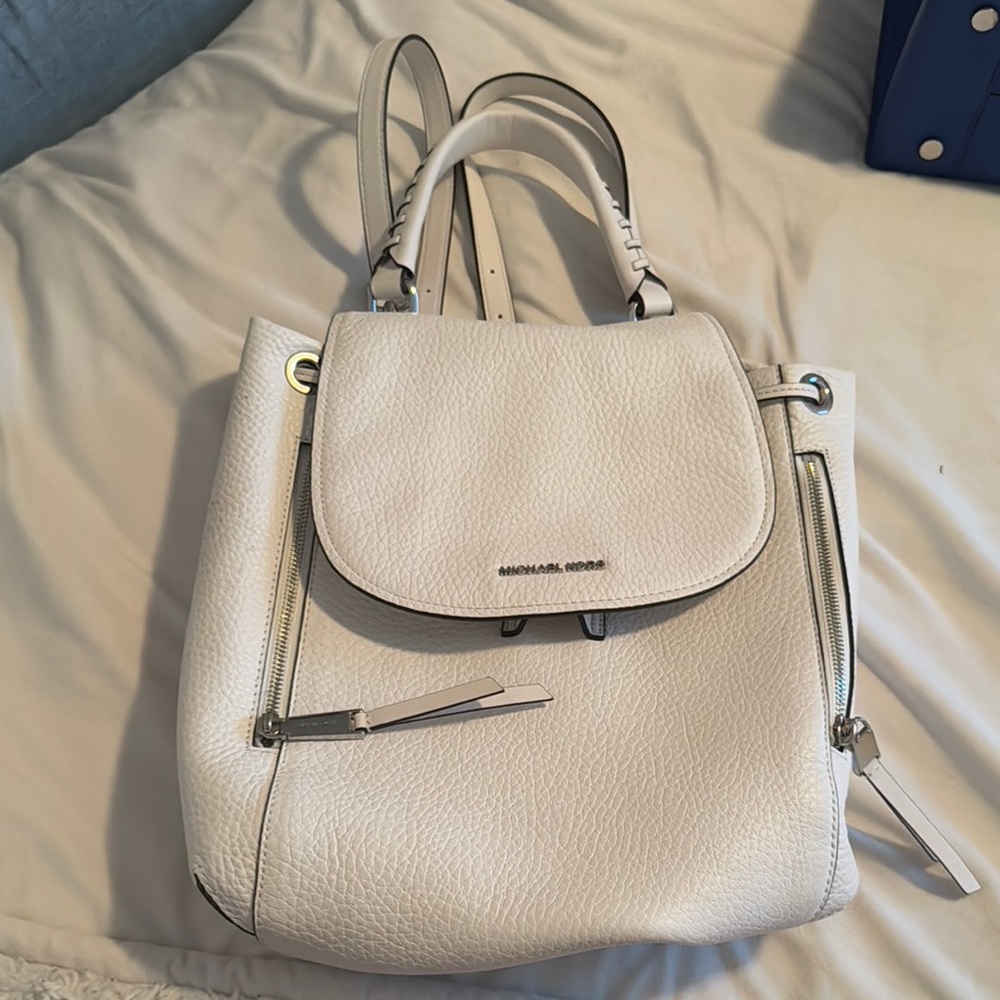 Michael Kors White Backpack with Adjustable Straps